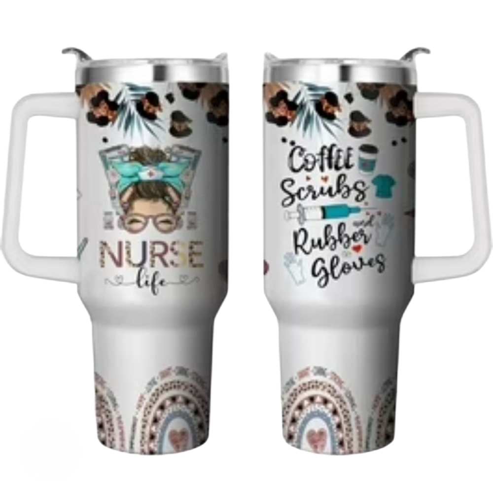 Nurse Life 40oz Travel Mug Tumbler - NWOT - Picture 1 of 4